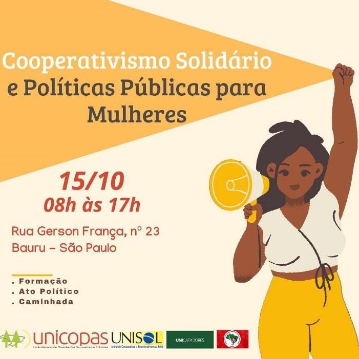 Contribuindo com o Cooperativismo Solidário e a Luta das Mulheres.